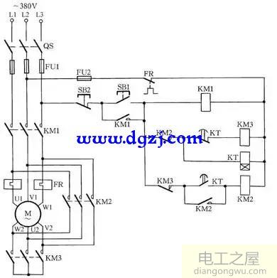 电机降压启动接线图及电机降压启动接线方法