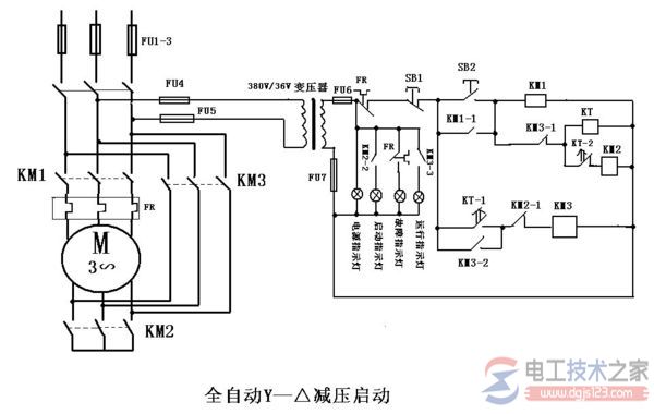 电机星三角简单接线方法